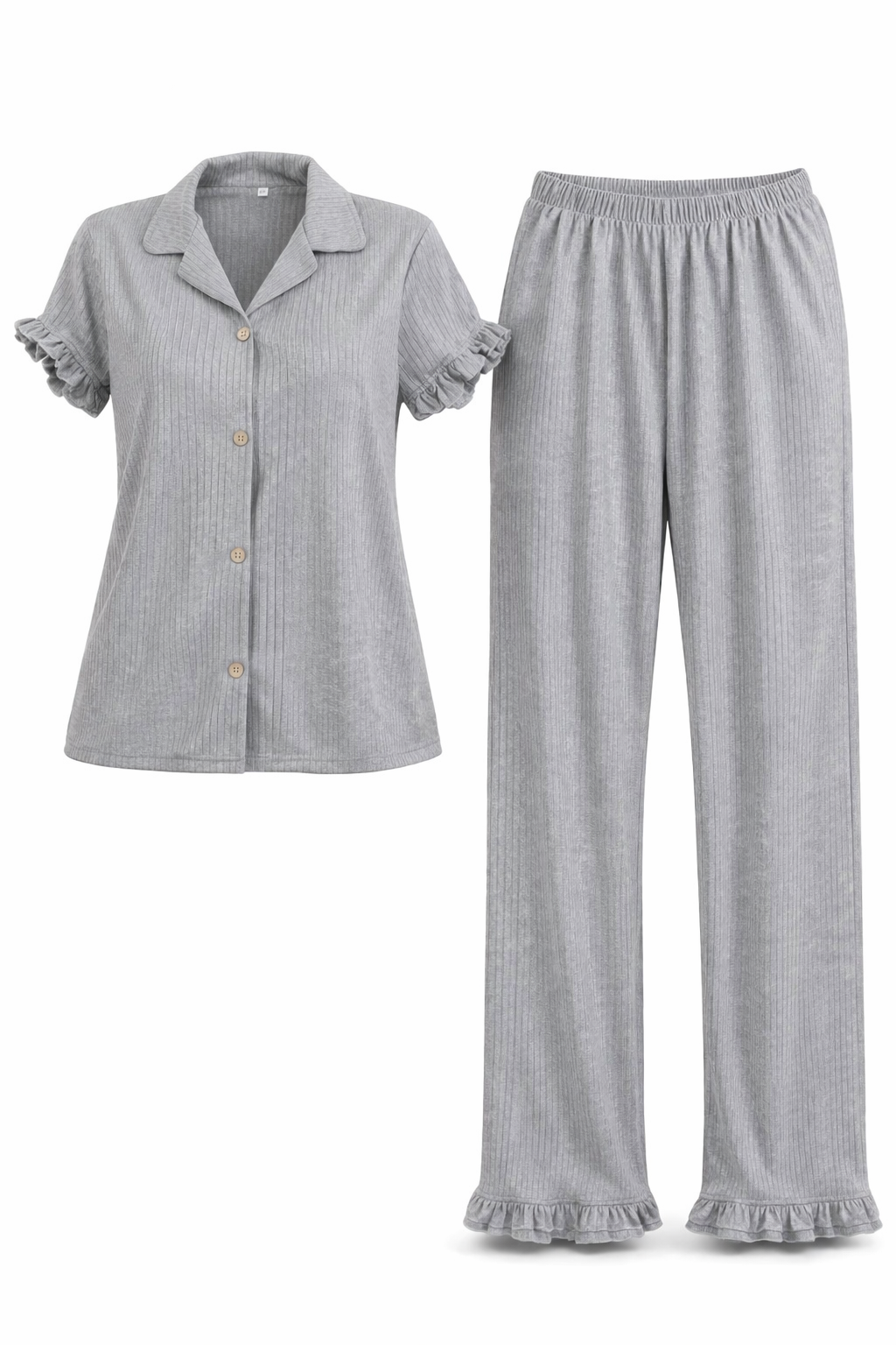 Set de pijama de pantalón gris