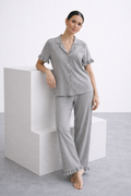 Set de pijama de pantalón gris
