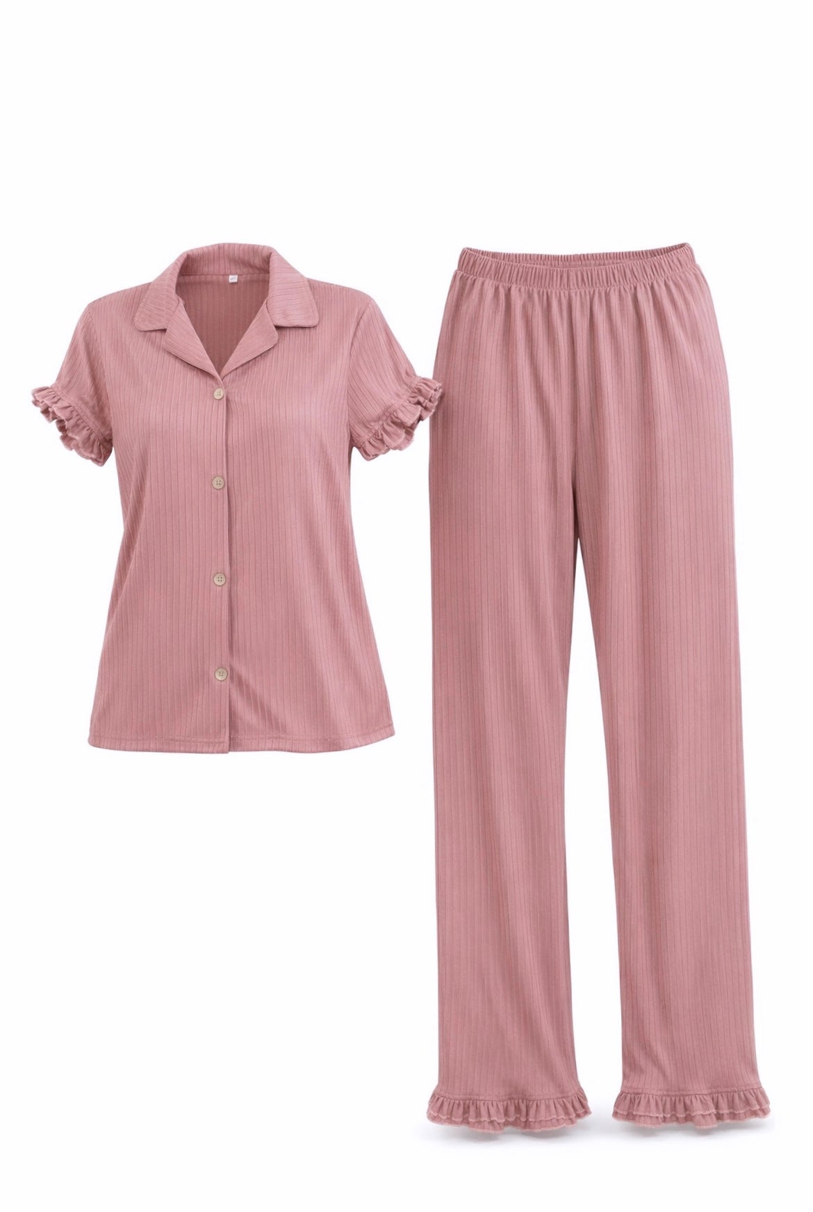 Set de pijama de pantalón palo de rosa