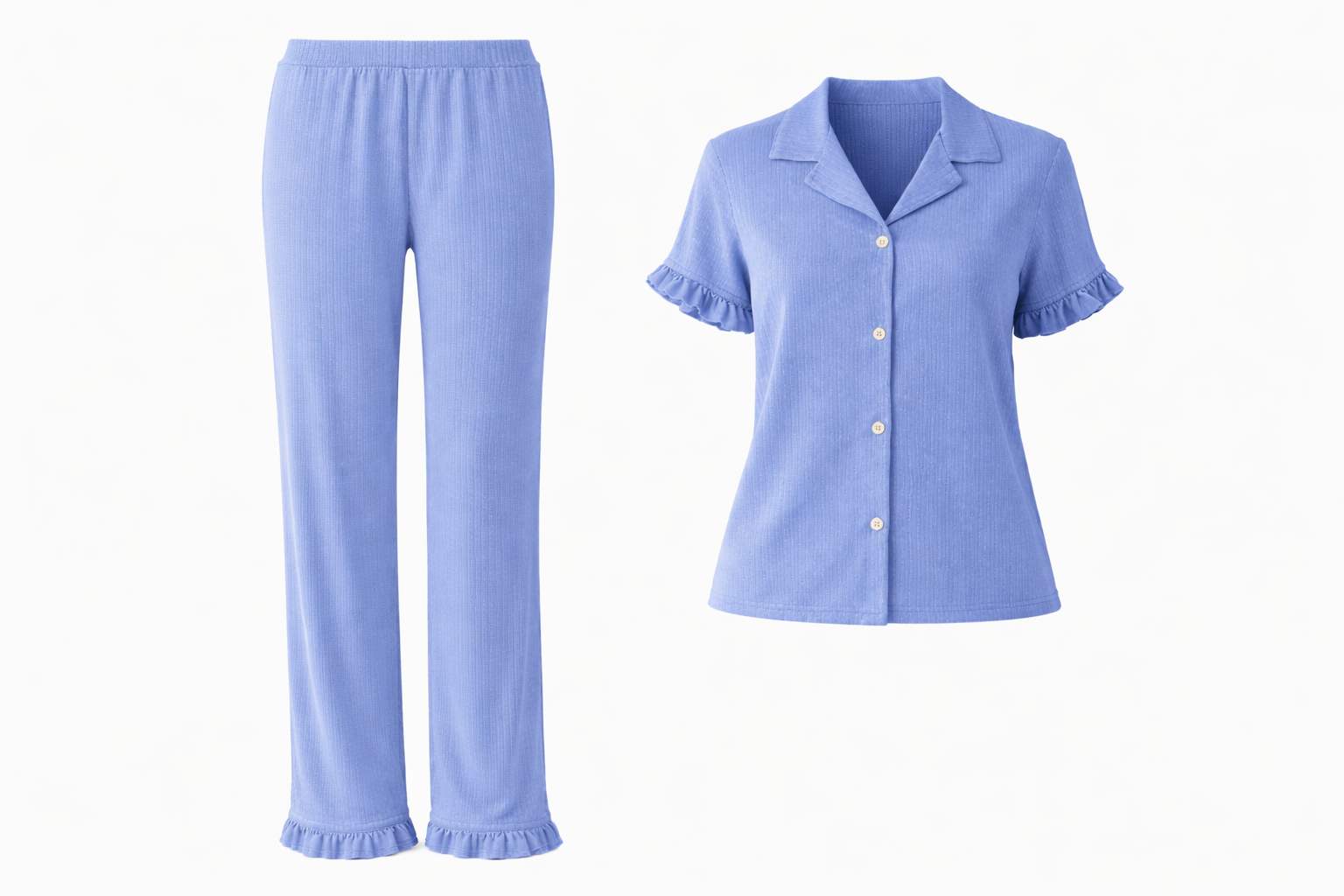 Set de pijama de pantalón azul
