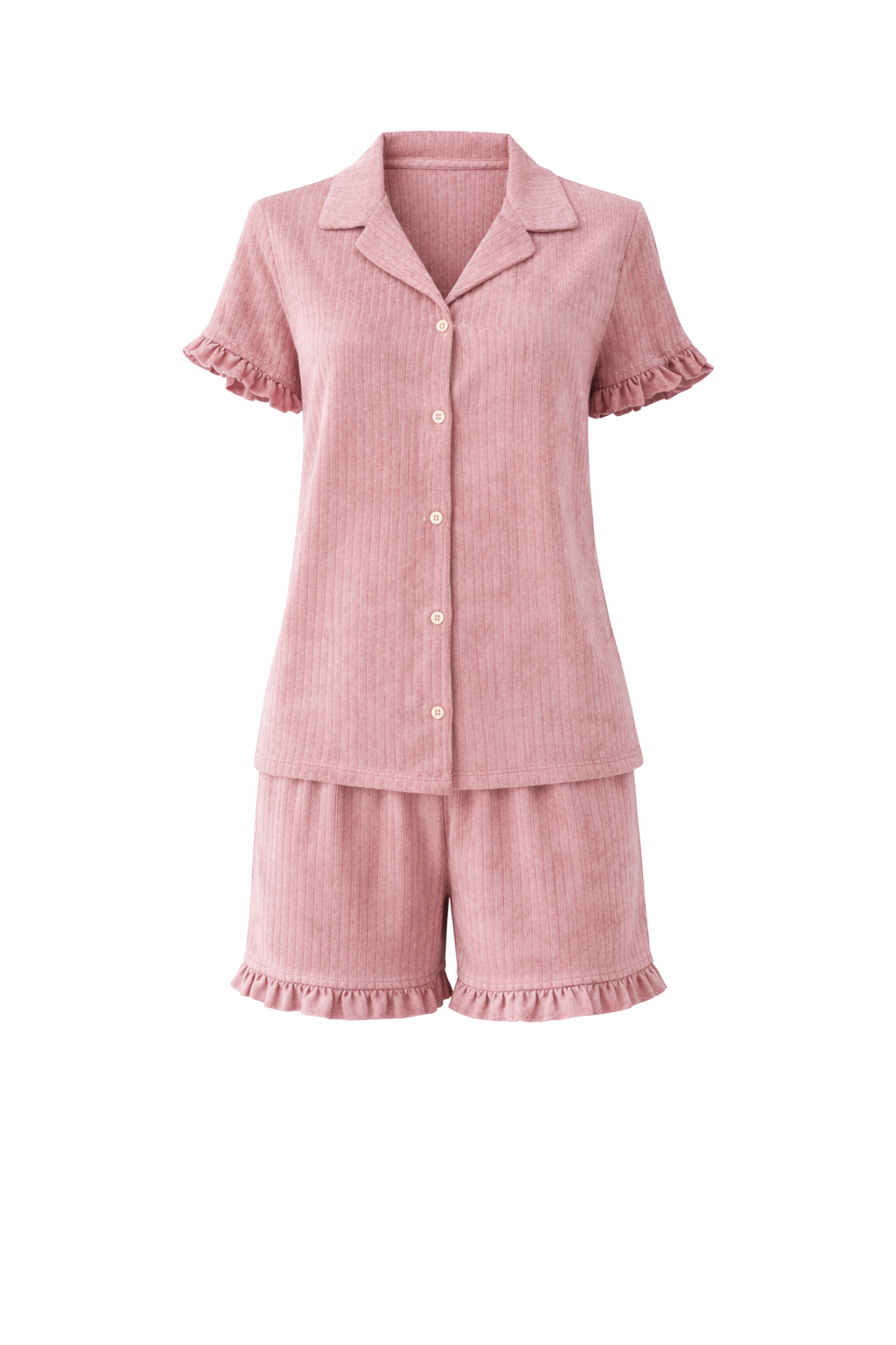 Set de pijama de short palo de rosa