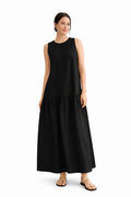 Vestido de algodón negro